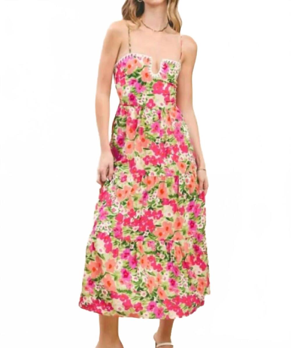 NEW TCEC sunset midi dress in pink